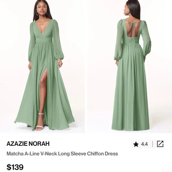 Azazie | Dresses | Azazie Matcha Green Bridesmaid Dress | Poshmark